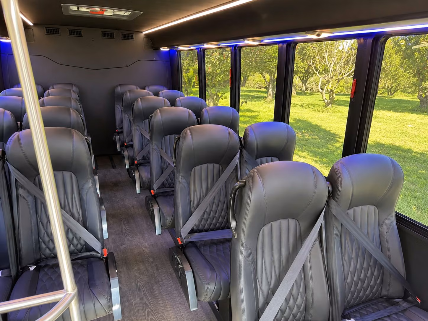 15 passenger minibus interior