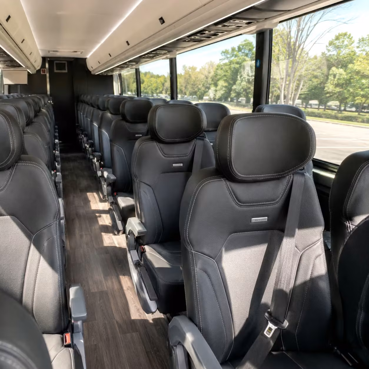 folsom charter bus rental interior